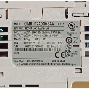 Biến tần Yaskawa J1000 0.4/0.75kW 220V, CIMR-JT2A0004BAA 17 CIMR-JT2A0004BAA