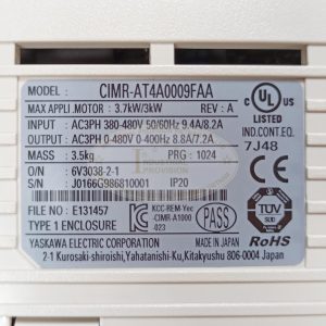 Biến tần Yaskawa A1000 3.0/3.7kW 380V, CIMR-AT4A0009FAA 16 CIMR AT4A0009FAA 6