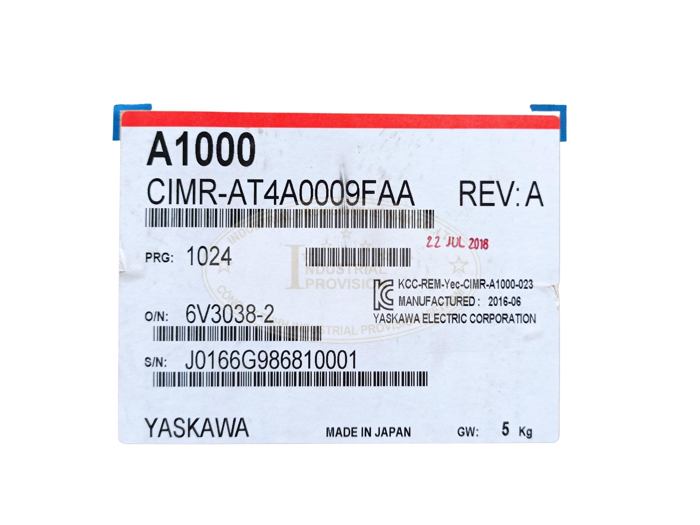 Biến tần Yaskawa A1000 3.0/3.7kW 380V, CIMR-AT4A0009FAA 10 CIMR AT4A0009FAA 7