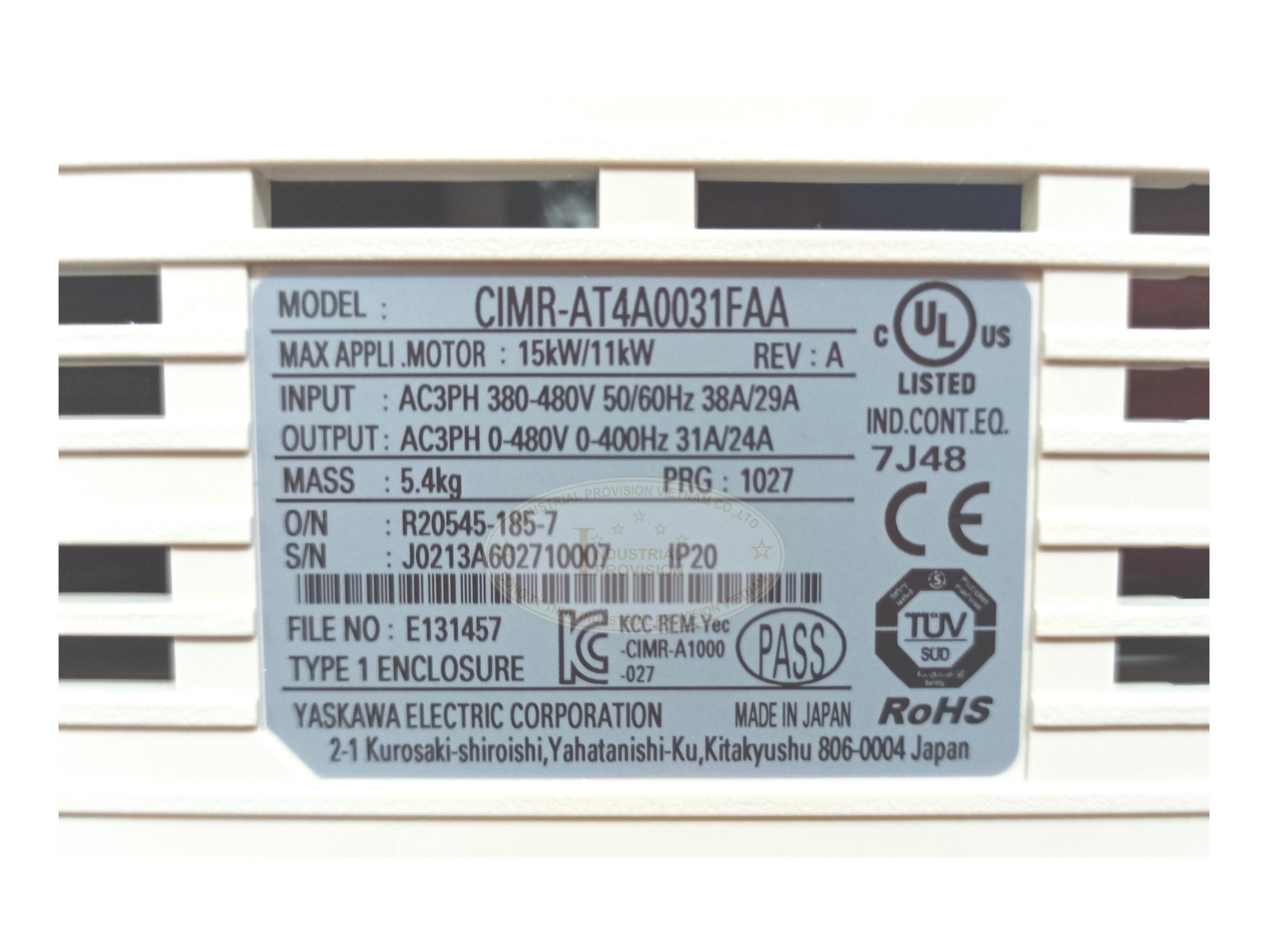 Biến tần Yaskawa A1000 11/15kW 380V, CIMR-AT4A0031FAA 9 CIMR AT4A0031FAA 6 scaled