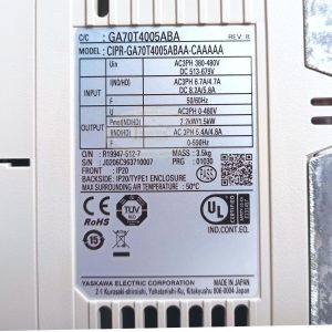Biến tần Yaskawa GA700 1.5/2.2kW 380V, CIPR-GA70T4005ABAA 18 CIPR GA70T4005ABAA 9