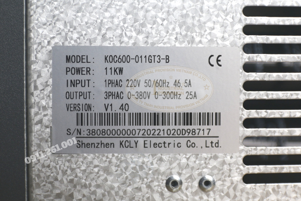 Biến tần KCLY 11kW 1P220V-3P380V, KOC600-011GT3 5 KOC600 011GT3 B 7