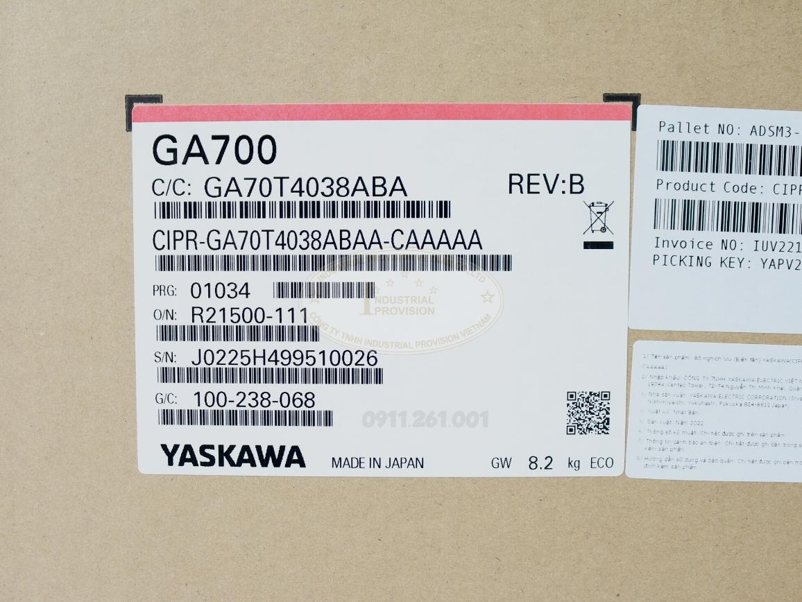 Biến tần Yaskawa GA700 15/18.5kW 380V, CIPR-GA70T4038ABAA 11 CIPR GA70T4038ABAA 8