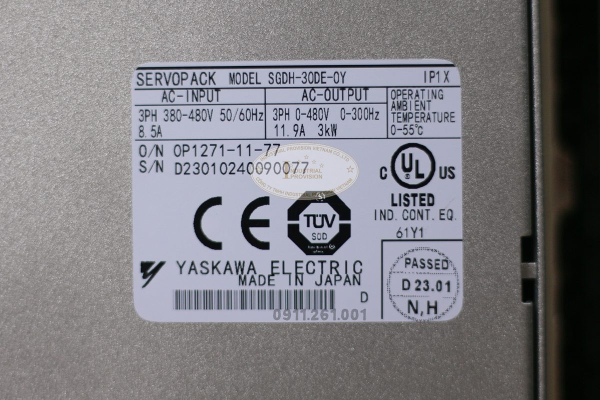 Driver Servo Yaskawa 3kW 400V, SGDH-30DE-OY 19 SGDH 30DE OY 6