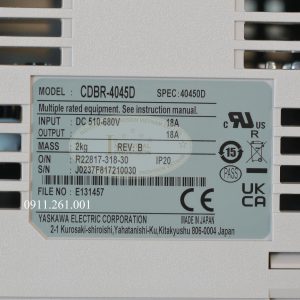 Bộ hãm thắng Braking Unit CDBR-4045D Yaskawa 18 CDBR-4045