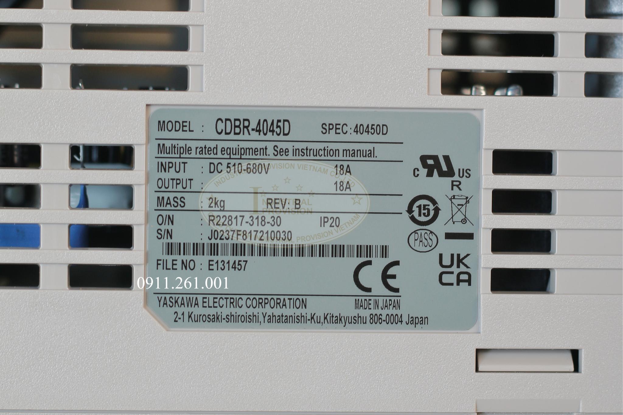Bộ hãm thắng Braking Unit CDBR-4045D Yaskawa 10 CDBR-4045