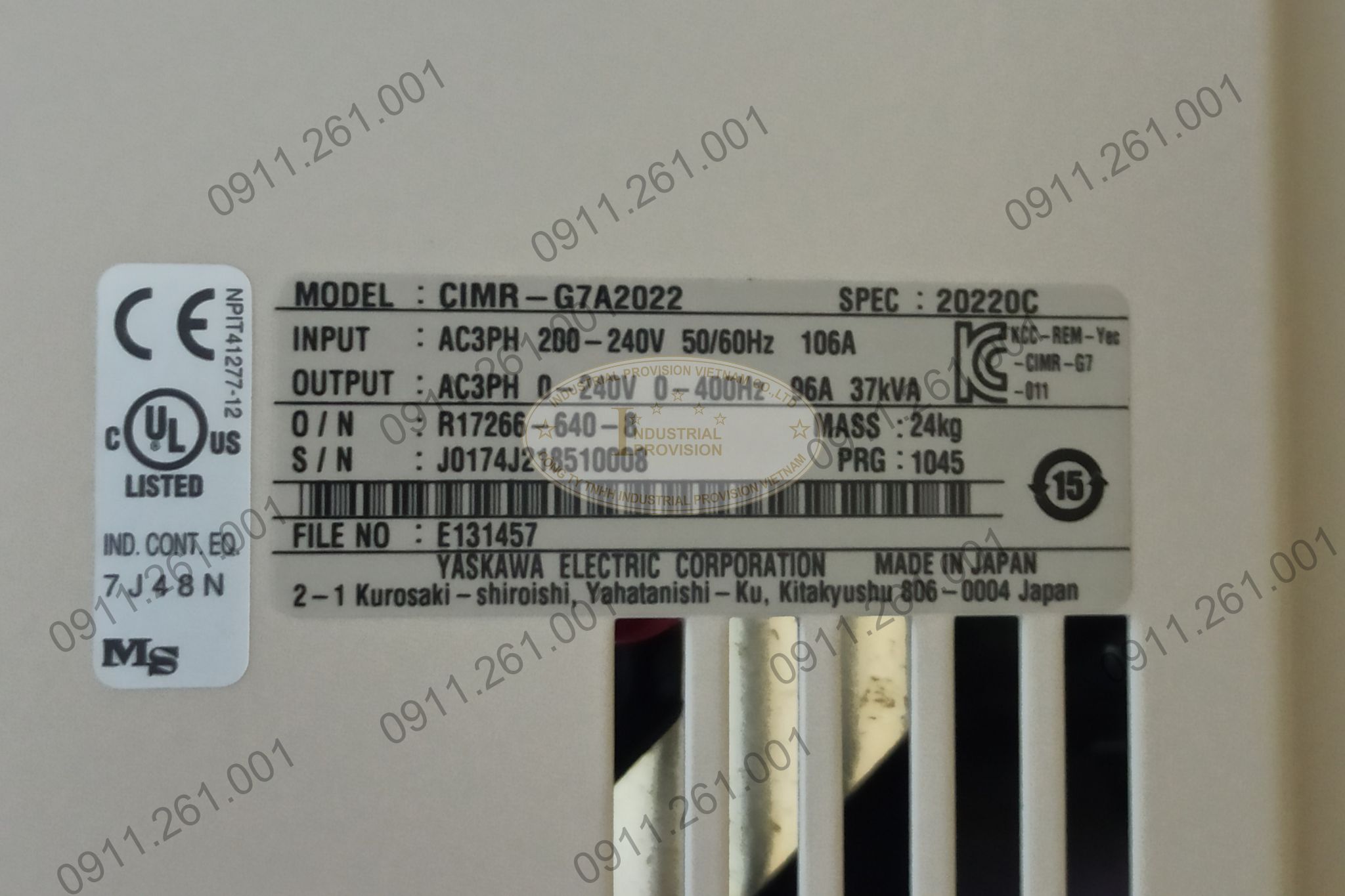 Biến tần Yaskawa G7 22kW 220V, CIMR-G7A2022 15 CIMR-G7A2022
