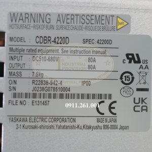 Bộ hãm thắng Braking Unit CDBR-4220D Yaskawa 21 CDBR-4220D
