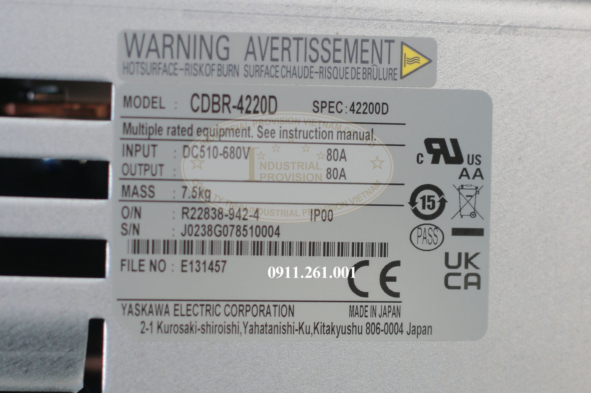 Bộ hãm thắng Braking Unit CDBR-4220D Yaskawa 11 CDBR-4220D