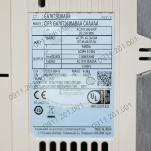 Biến tần Yaskawa GA700 5.5/7.5kW 220V, CIPR-GA70T2030ABAA 14 CIPR-GA70T2030ABAA
