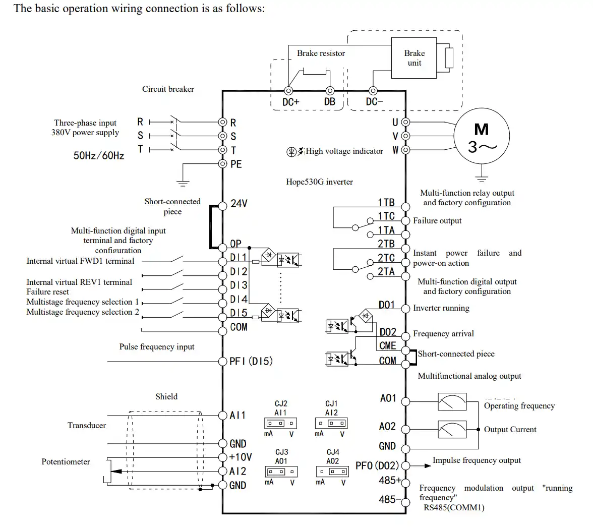 Hope530 Slanvert sơ đồ đấu nối