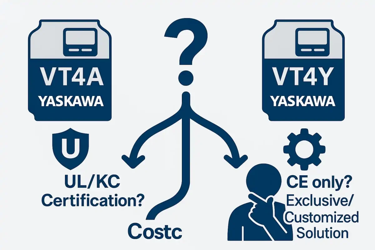 So Sánh Biến Tần Yaskawa V1000 CIMR-VT4A và CIMR-VT4Y