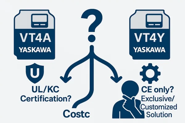 So Sánh Biến Tần Yaskawa V1000 CIMR-VT4A và CIMR-VT4Y