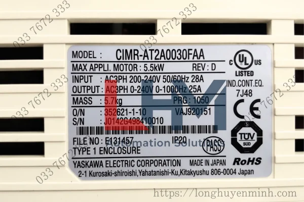 CIMR AT2A0030FAA1000Hz